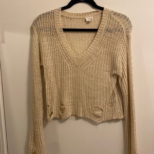 Le Lis Lightweight distressed sweater